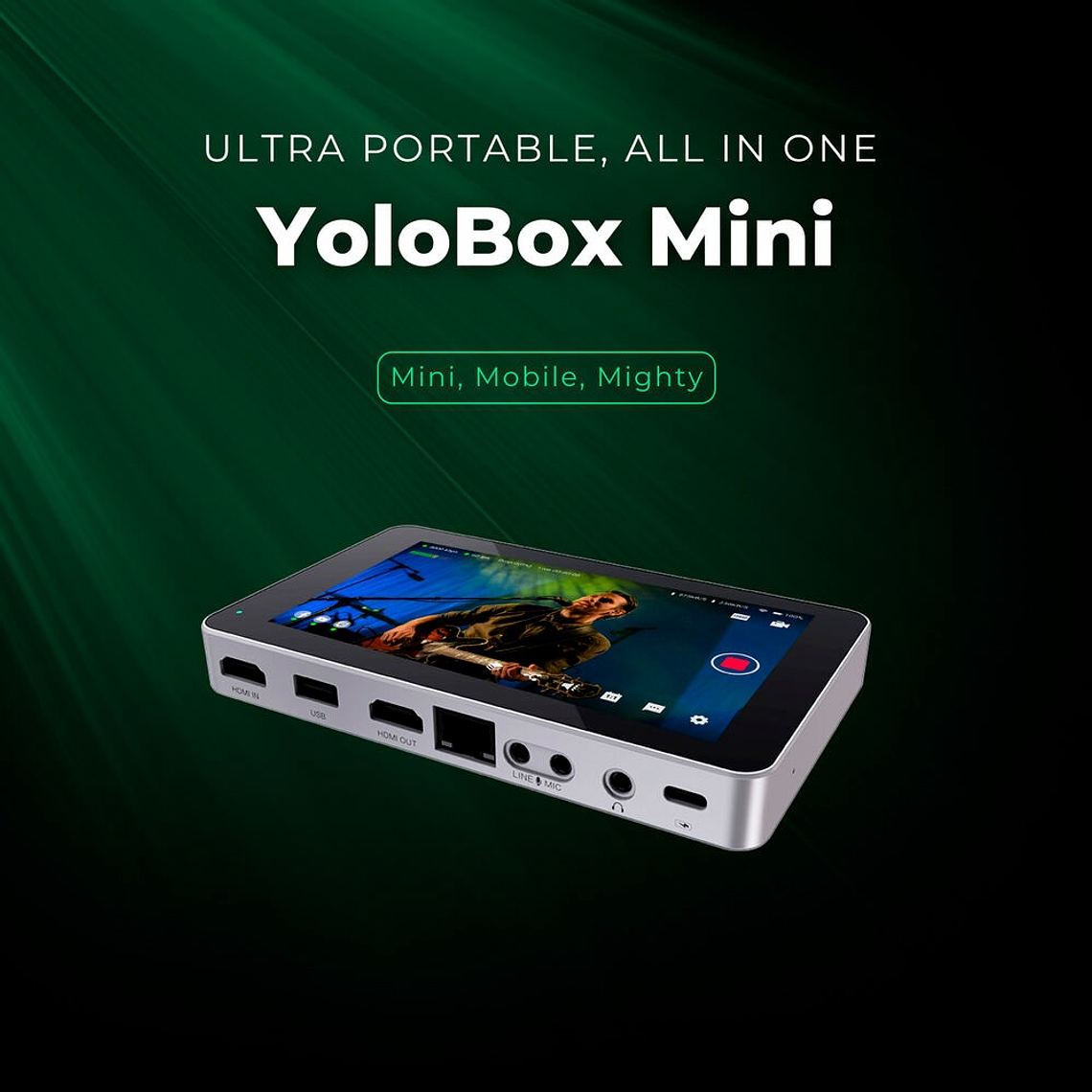 YoloLiv YoloBox Mini Codificador y monitor de transmisión en vivo inteligente todo en uno ultraportátil 13