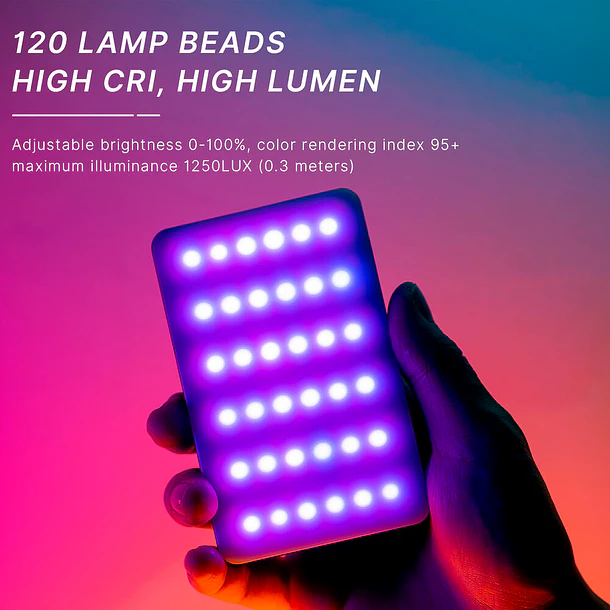 Ulanzi VL120 RGB Lámpara de Leds Con 20 Efectos Lumínicos 20