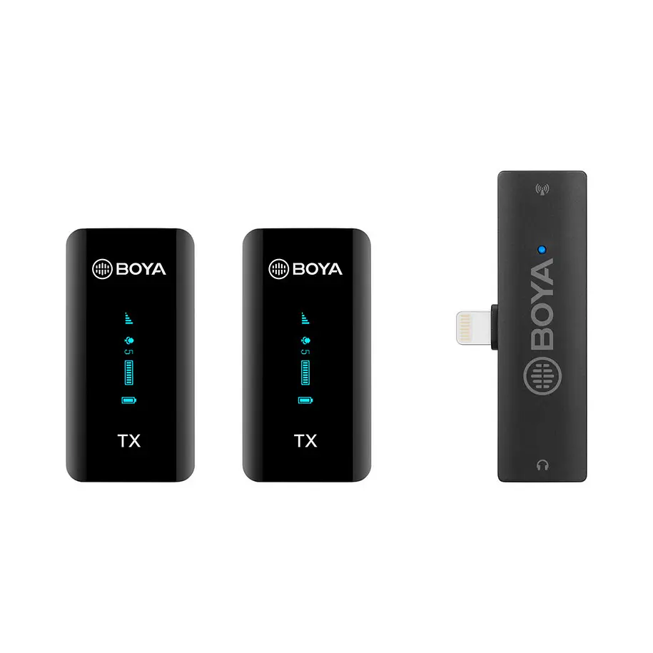 Boya BY-XM6-S4 Micrófono Digital Doble Para Dispositivos iOS Conector Lightning (2.4 GHz) 1