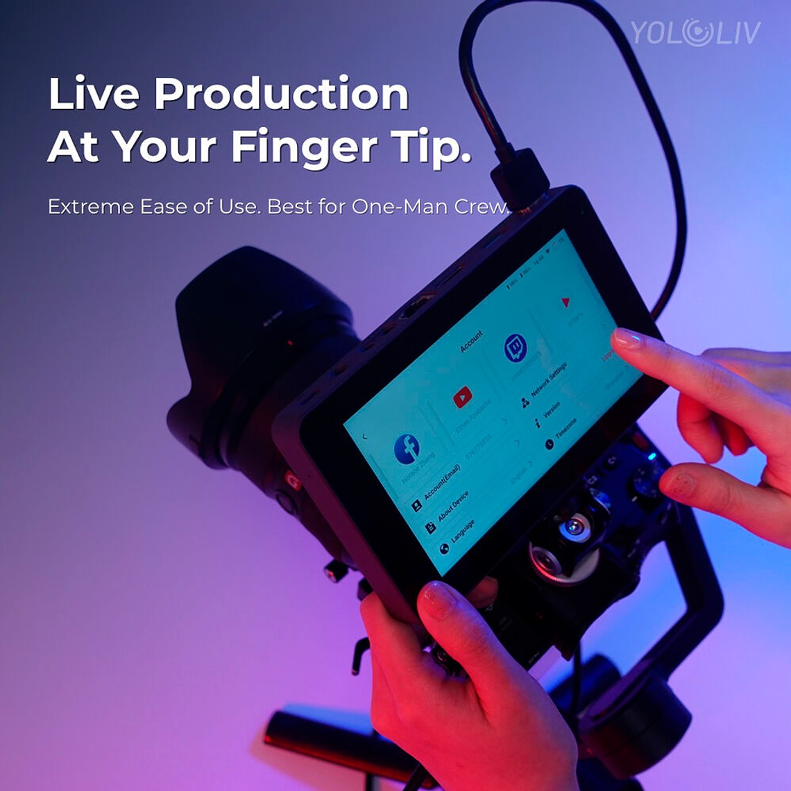 YoloLiv YoloBox Mini Codificador y monitor de transmisión en vivo inteligente todo en uno ultraportátil 21