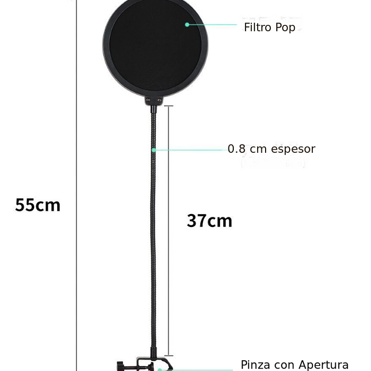 Freeboss Filtro Pop Con Pinza 4