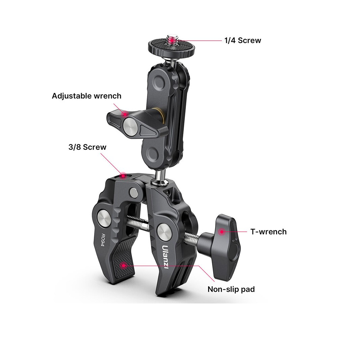 Ulanzi R094 Pinza Con Brazo Para Accesorios o Cámaras 8