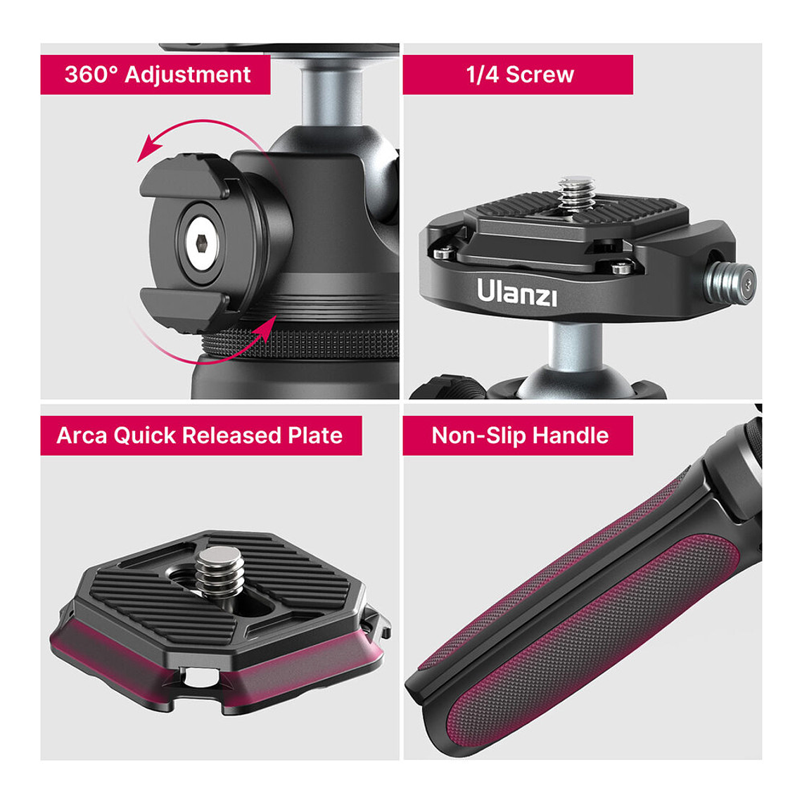 Ulanzi MT-46 Trípode Para Cámaras Con Cabezal Y Galleta Falcam F38 15