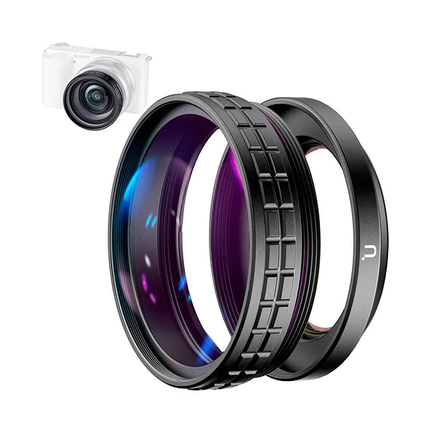 Ulanzi WL-3 Lente Angular Para Lentes de 52mm Con Macro Con Adaptador Para Sony a7C y ZV-E10 7