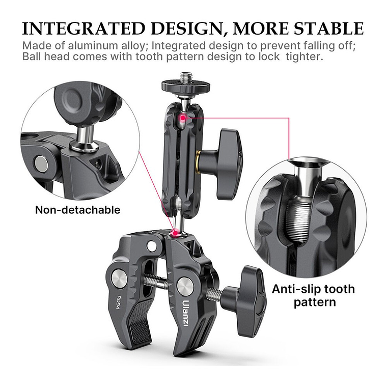 Ulanzi R094 Pinza Con Brazo Para Accesorios o Cámaras 11