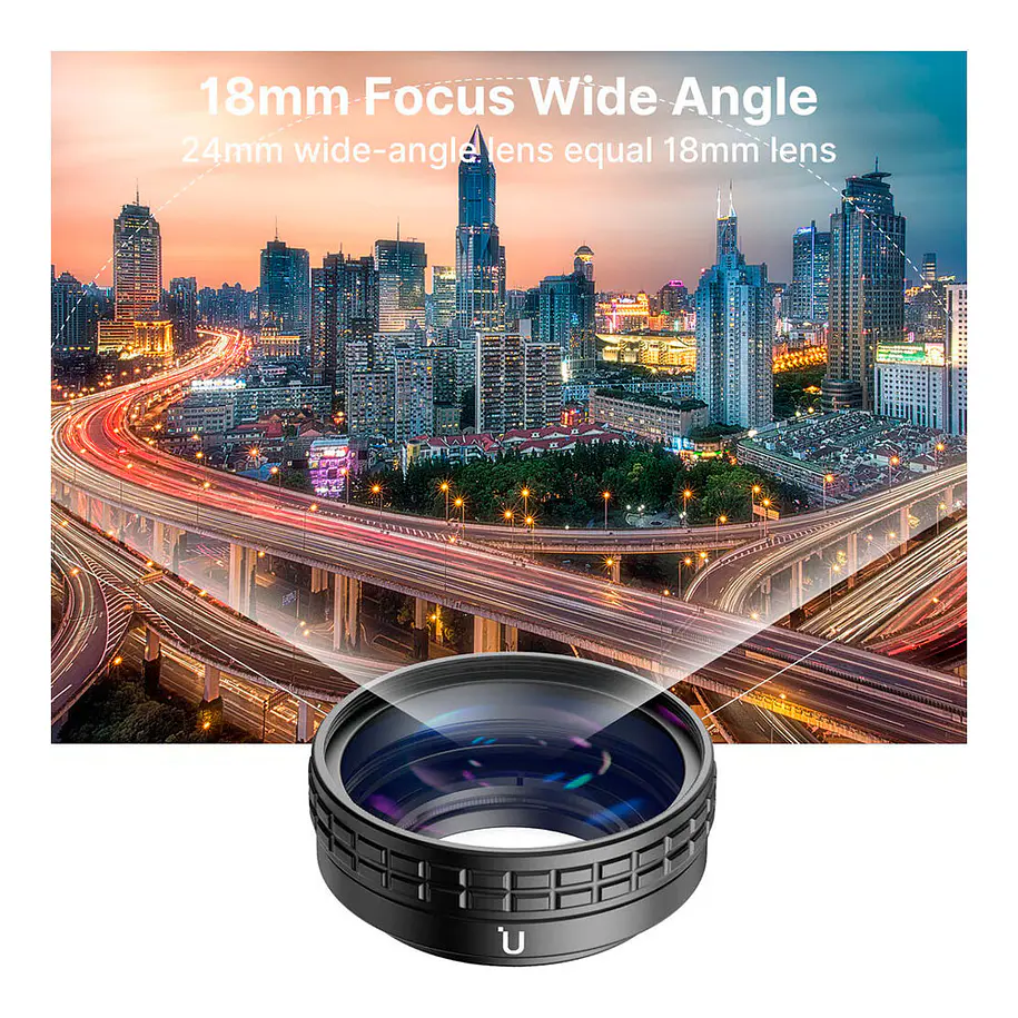 Ulanzi WL-3 Lente Angular Para Lentes de 52mm Con Macro Con Adaptador Para Sony a7C y ZV-E10 9