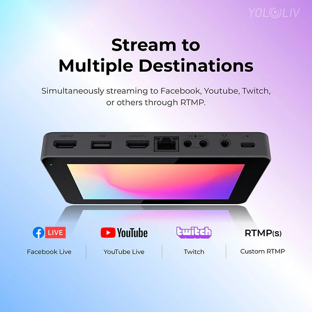 YoloLiv YoloBox Mini Codificador y monitor de transmisión en vivo inteligente todo en uno ultraportátil 31