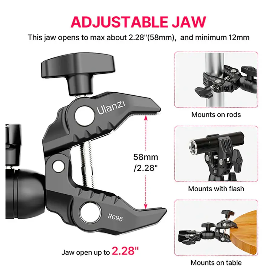 Ulanzi R096 Doble Super Clamp 7