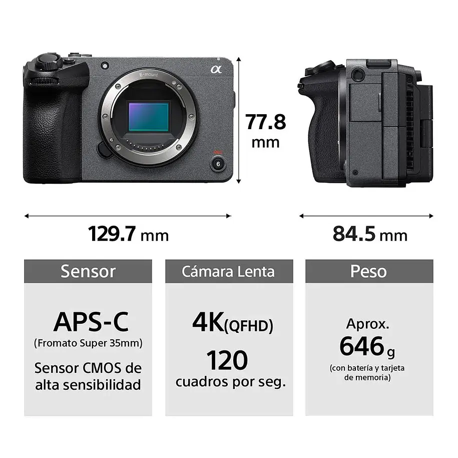 Sony FX30 Cámara Gateway Linea de Cine ILME-FX30B 2