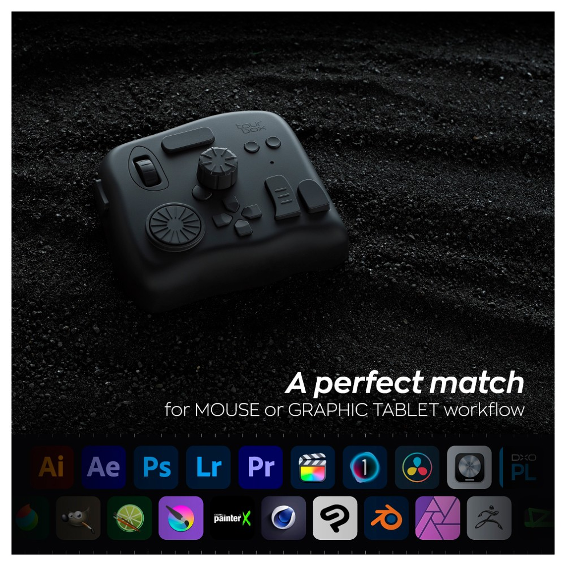 TourBox Elite Controlador Inalámbrico Para Software de Diseño, Dibujo, Fotografía, Video, Audio y Animación 4