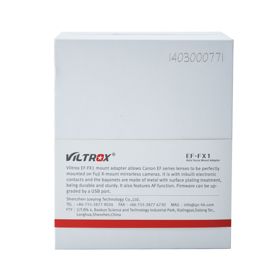 Viltrox EF-FX1 Adaptador para lentes de montura EF o EF-S de Canon a cámara con montura X de FUJIFILM 5