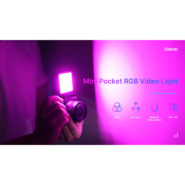 Ulanzi VL49 RGB Lámpara Led Múltiples Colores, Con Imán 2