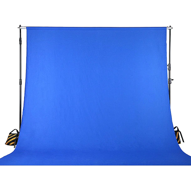Weifeng Fondo Chroma Azul de Tela Muselina 2.6 x 3 Metros 2