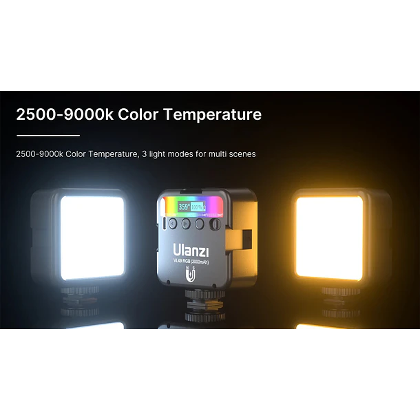 Ulanzi VL49 RGB Lámpara Led Múltiples Colores, Con Imán 3