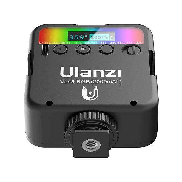 Ulanzi VL49 RGB Lámpara Led Múltiples Colores, Con Imán 8