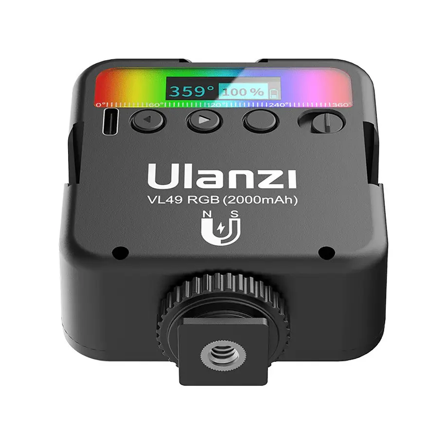 Ulanzi VL49 RGB Lámpara Led Múltiples Colores, Con Imán 8