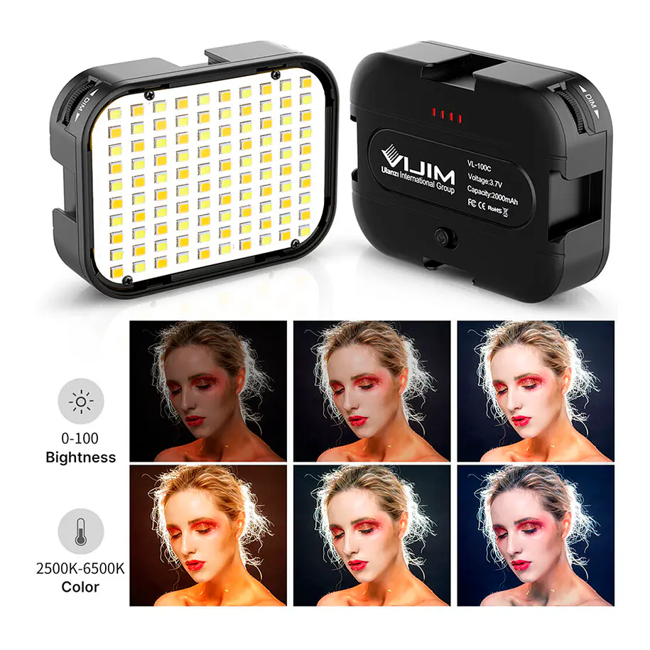 Vijim VL100C Lámpara Compacta Para Cámaras 15