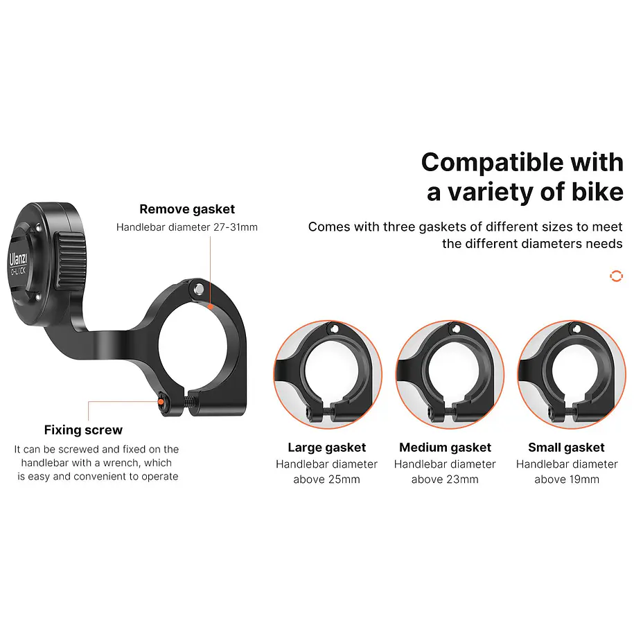 Ulanzi O-LOCK Soporte Para Bicicletas Compatible Con Accesorios O-LOCK (REQUIERE OTROS PRODUCTOS PARA FUNCIONAR) 7