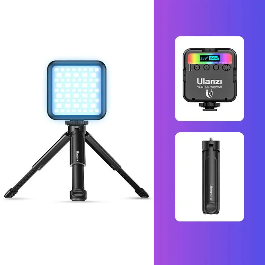 Ulanzi VL49 RGB Lámpara Led Múltiples Colores, Con Imán 13
