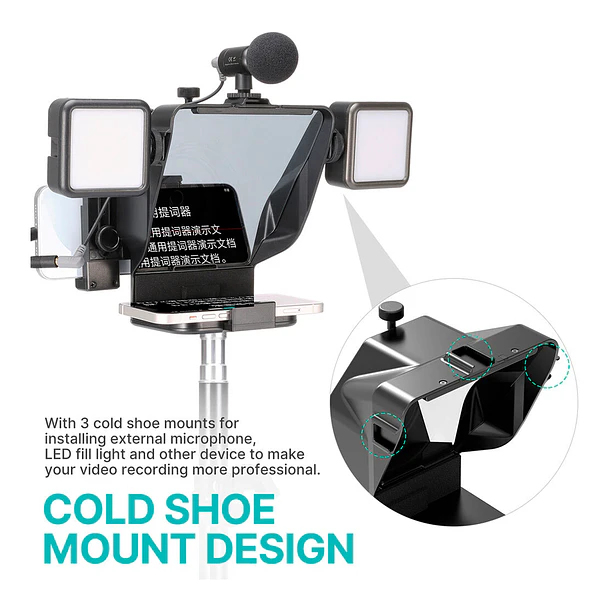 Ulanzi PT-15 Teleprompter Para Cámaras, Teléfonos y Accesorios 20