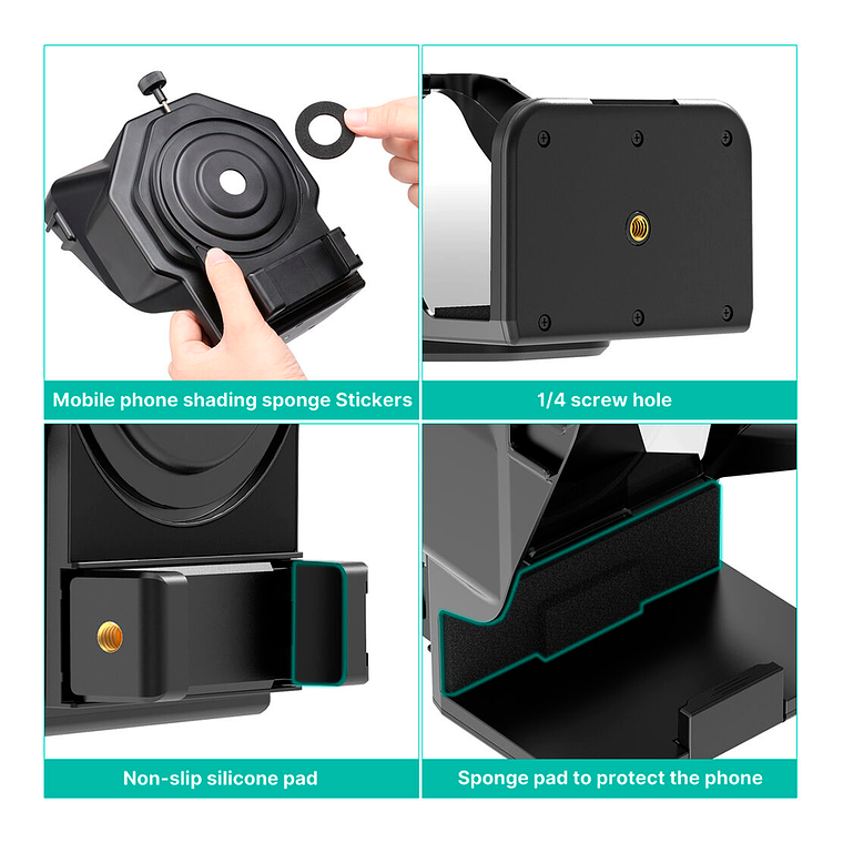 Ulanzi PT-16 Teleprompter Solo Para Teléfonos y Accesorios 19