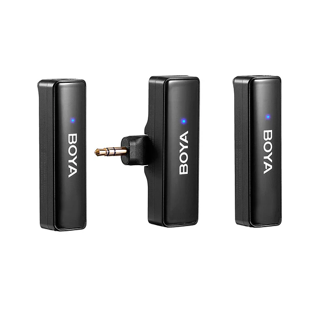 BOYA BOYALINK Sistema de micrófono inalámbrico doble con diseño todo-en-uno 2