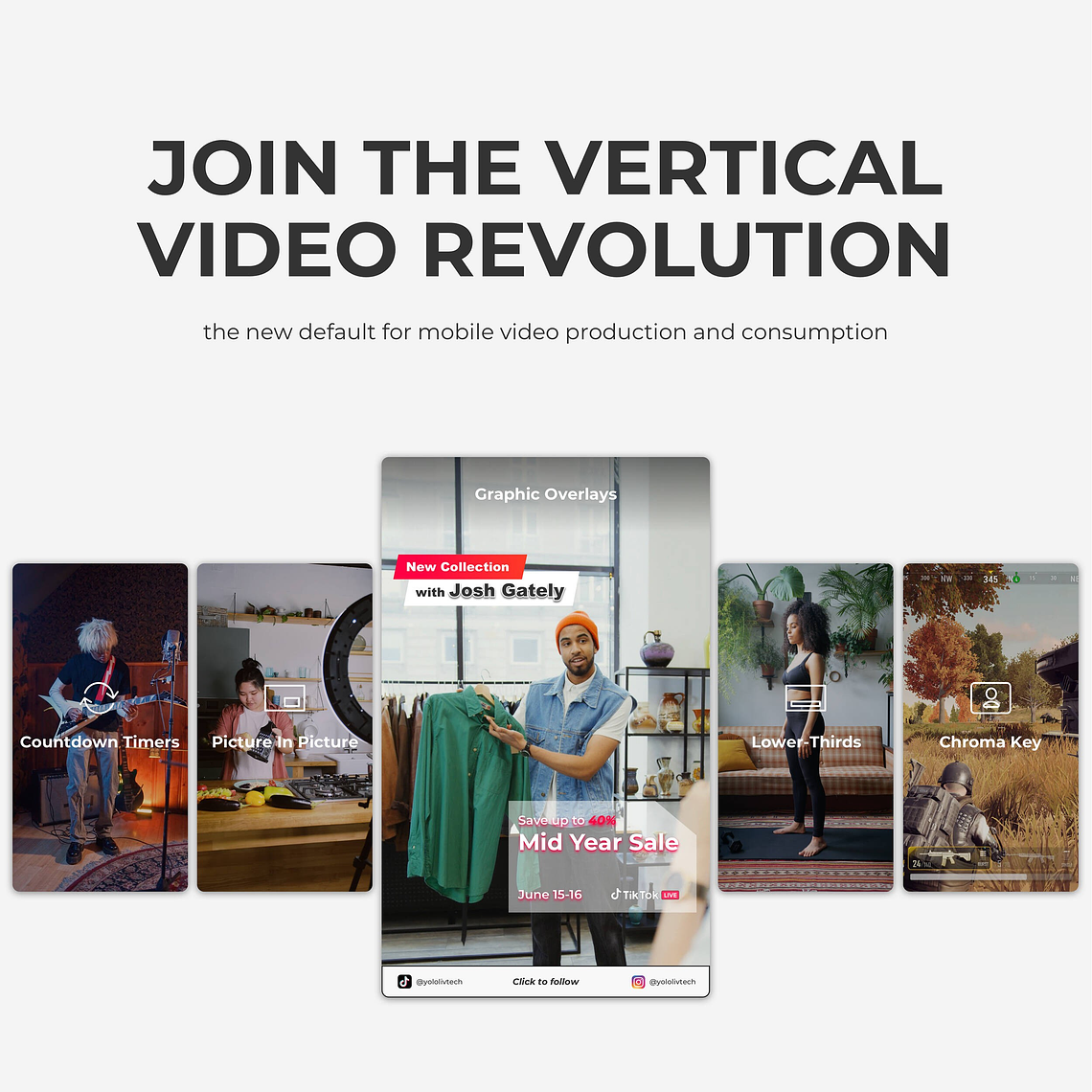 YoloLiv Instream Vertical Live Streaming Codificador y Monitor 9