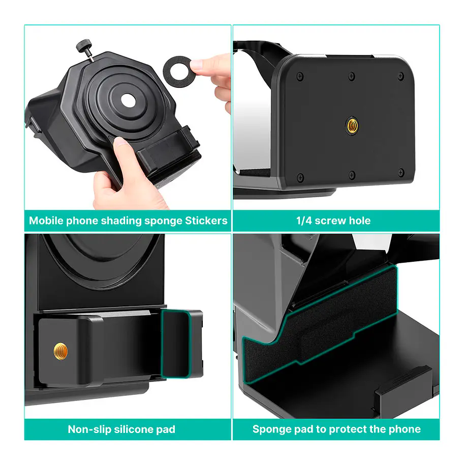 Ulanzi PT-15 Teleprompter Para Cámaras, Teléfonos y Accesorios 24