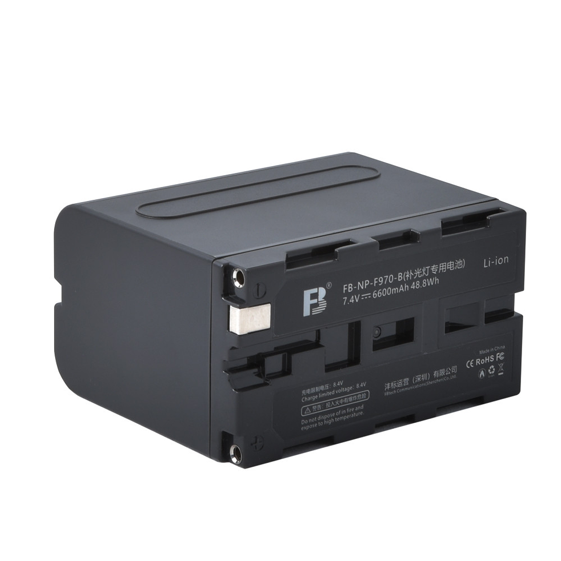 FB Batería NP-F970 Para Focos Led y Monitores FB-NP-F970-B  7.4V 6.600 mAh (No Compatible Con Cámaras Sony) 1