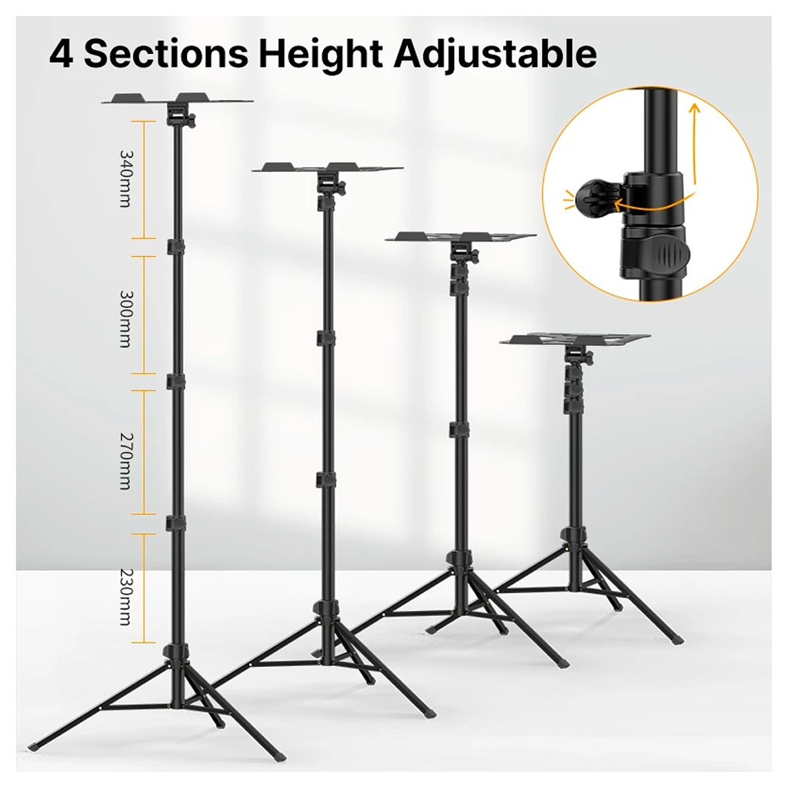 VIJIM LT01 Soporte Para Proyectores, Computadores o Partituras Con Trípode 3