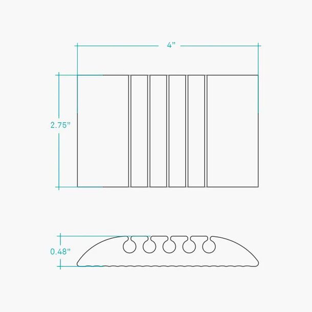 UT Wire UTW-CS04-GY Organizador Para Cables 4