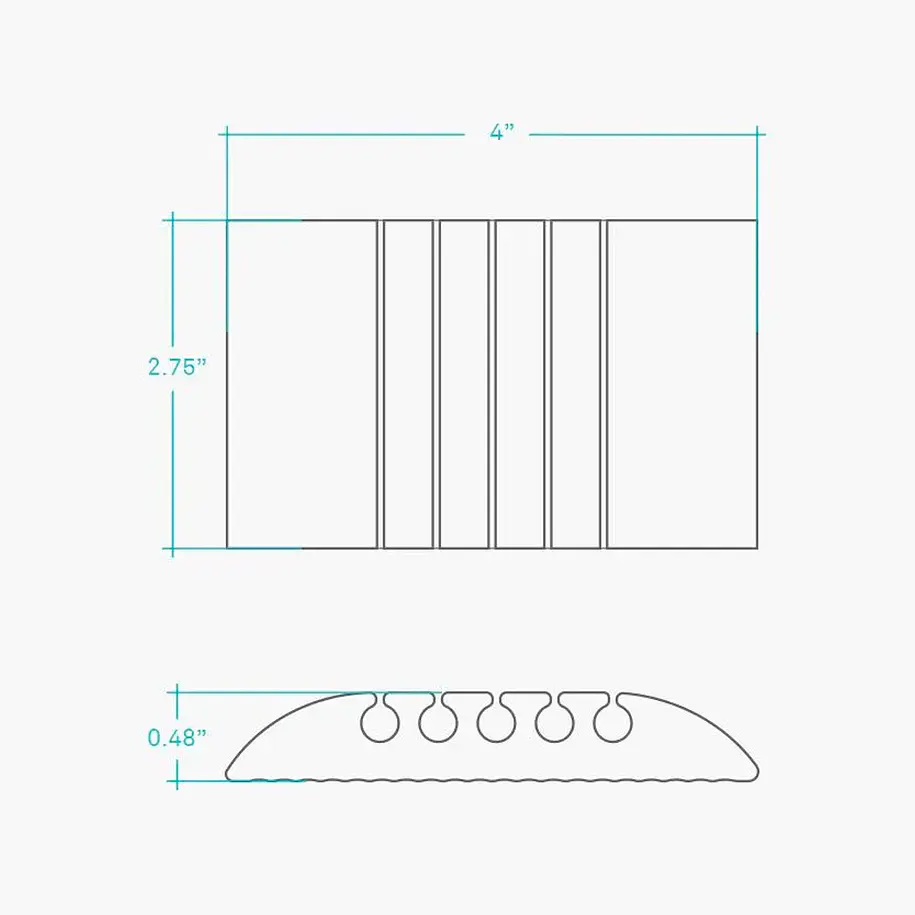 UT Wire UTW-CS04-GY Organizador Para Cables 4