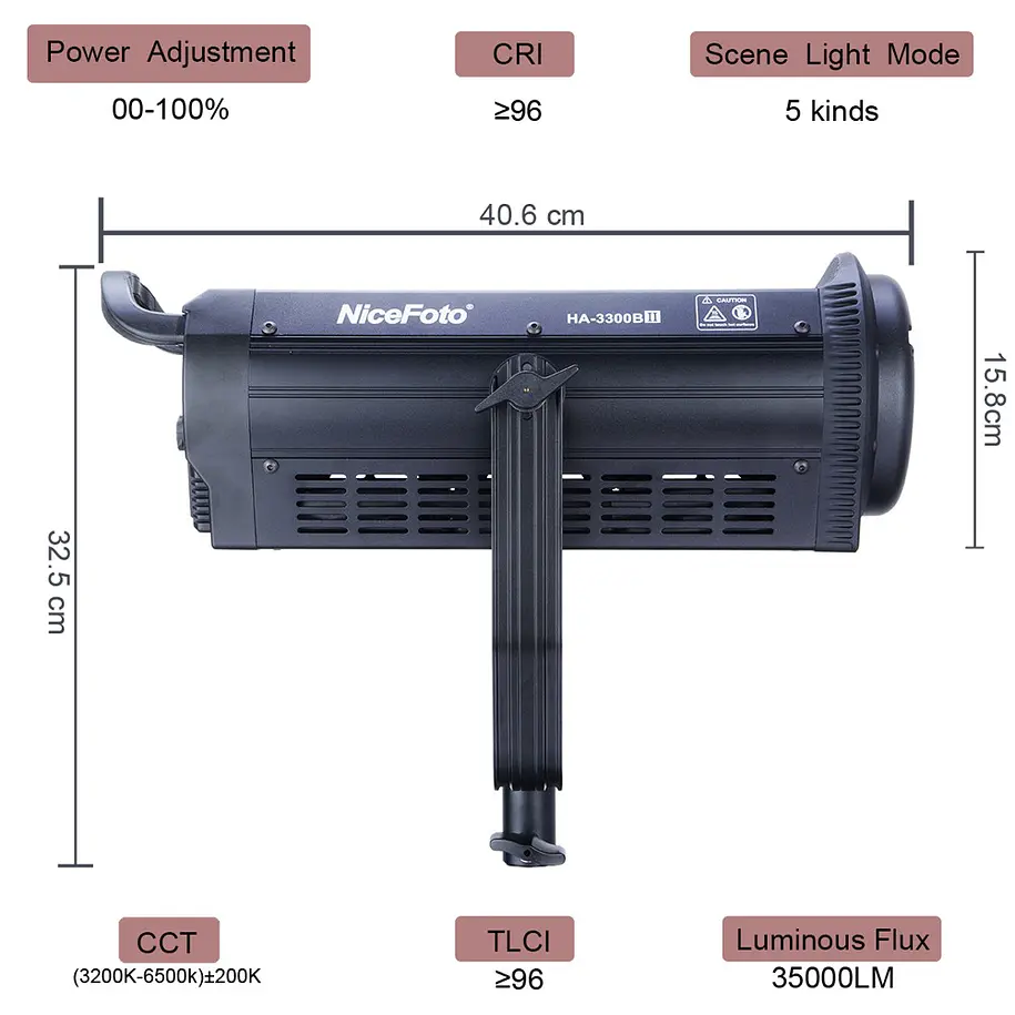 NiceFoto Cañon Led HA-3300BII 9