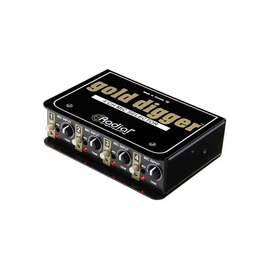 Radial Gold Digger - Selector de micrófono de 4 canales 3