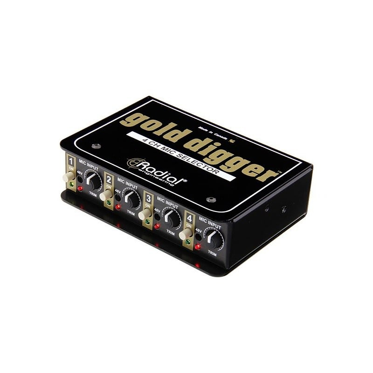Radial Gold Digger - Selector de micrófono de 4 canales 3