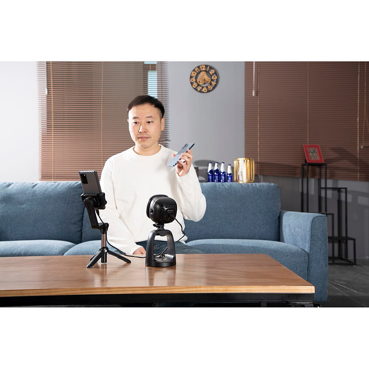 Boya BY-CM6B All in One, Micrófono, Cámara 4K y Luz Led 3