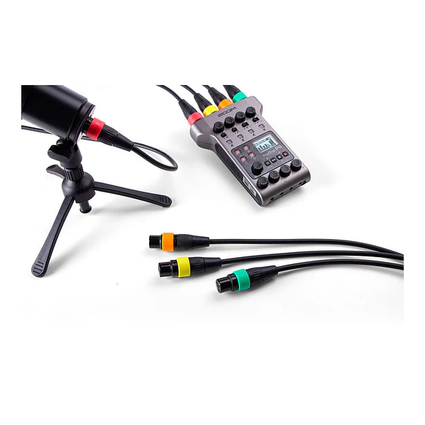Zoom XLR-4c/CP Pack de 4 Cables Micrófono Con Anillos de Colores 2