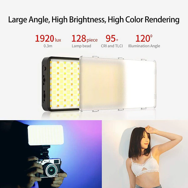 Vijim VL196 Luz Led Multicolor Con Difusor y Panal 6
