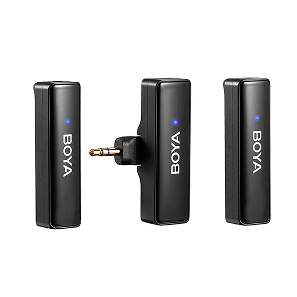 BOYA BOYALINK Sistema de micrófono inalámbrico doble con diseño todo-en-uno 18