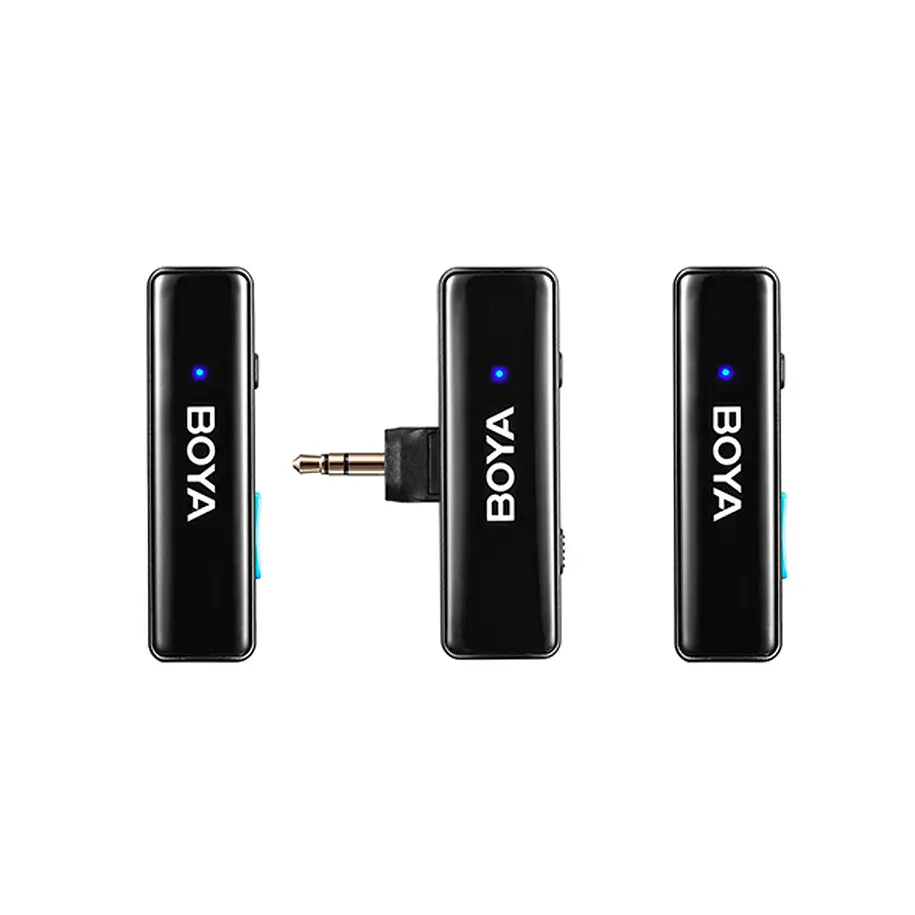 BOYA BOYALINK Sistema de micrófono inalámbrico doble con diseño todo-en-uno 20