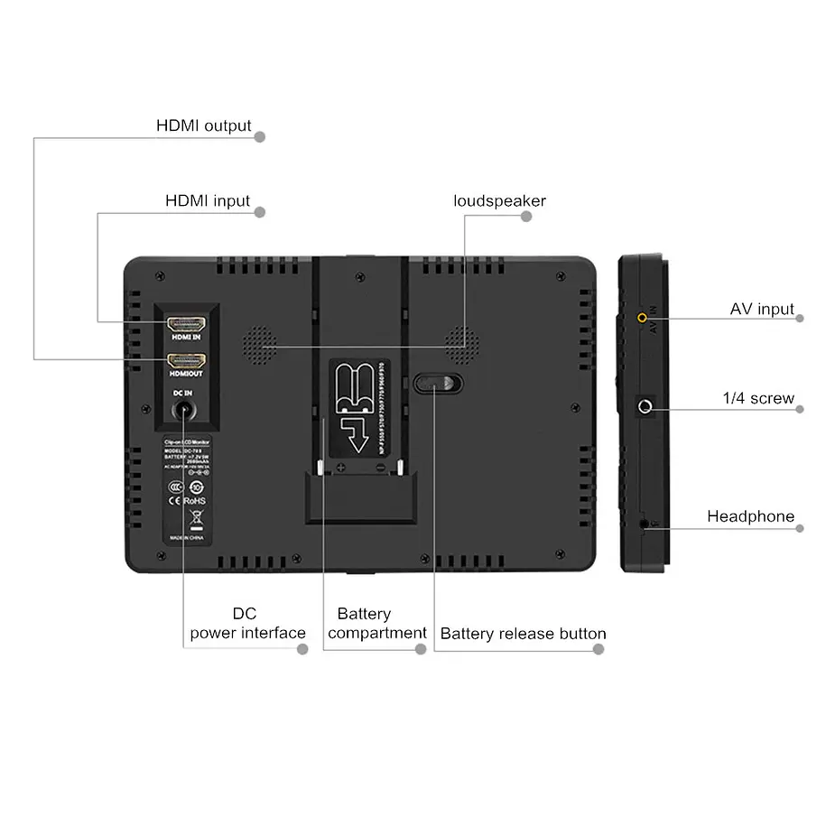Viltrox DC-70 II 4K Monitor Hdmi Para Cámaras 10