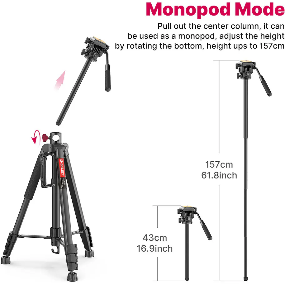 Ulanzi U-Select VT-02 Trípode Para Fotografía y Video 90 Grados 9