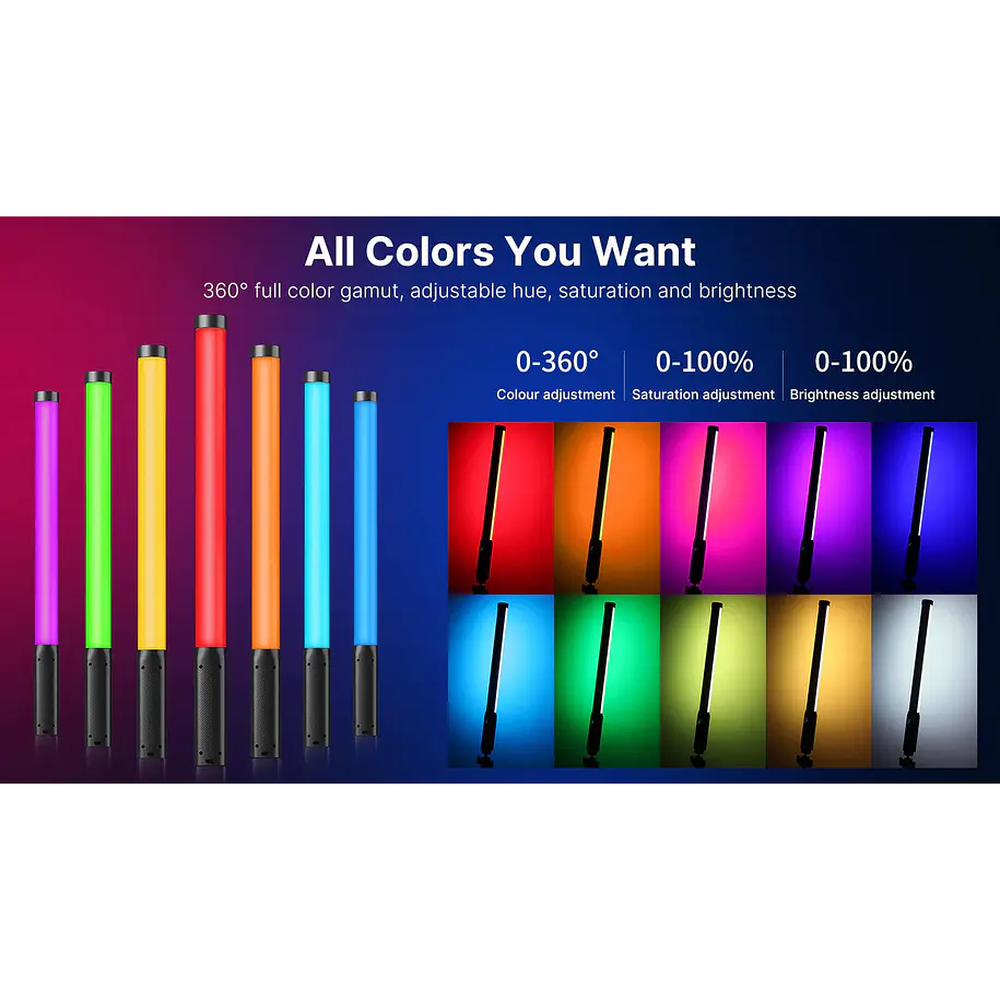 Ulanzi VL119 RGB Espada Led 50 cm Multicolor y Multiples Efectos 7