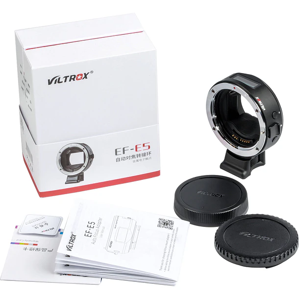 Viltrox Mark V EF-E5 Adaptador Lentes Canon EF a Cuerpos Sony E, Con Pantalla OLED 7