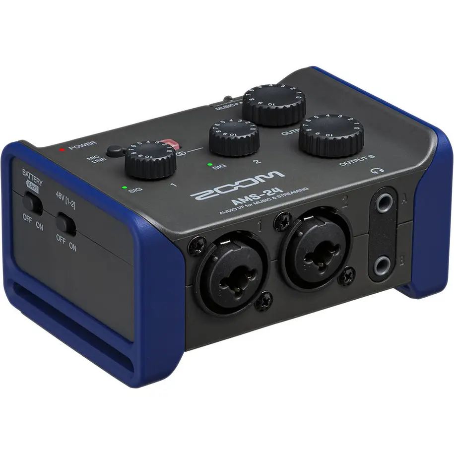 Zoom AMS-24 2x4 USB Interfaz de Audio Para Streaming y Músicos 1
