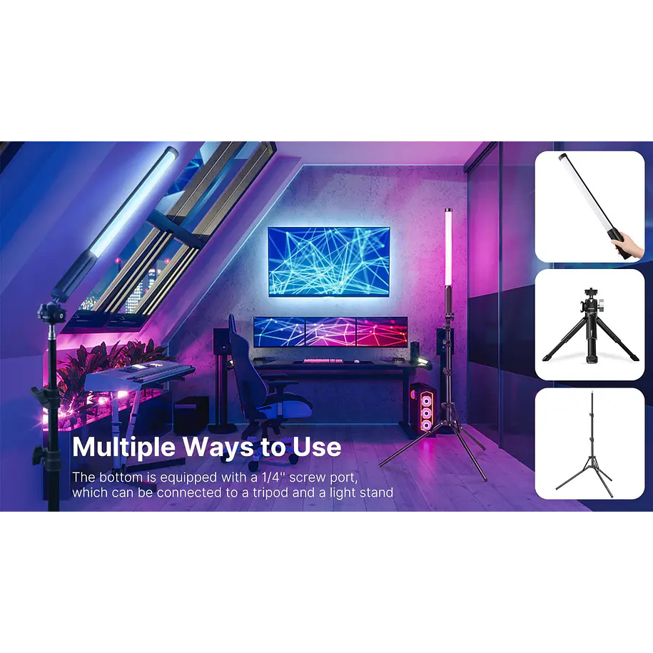 Ulanzi VL119 RGB Espada Led 50 cm Multicolor y Multiples Efectos 14