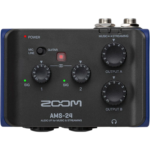 Zoom AMS-24 2x4 USB Interfaz de Audio Para Streaming y Músicos 3