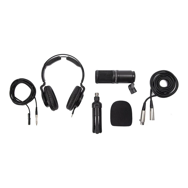 Zoom ZDM-1PMP Pack Podcast Micrófono Profesional Con Audífonos y Trípode 2