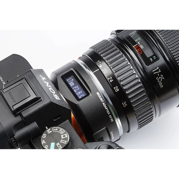 Viltrox Mark V EF-E5 Adaptador Lentes Canon EF a Cuerpos Sony E, Con Pantalla OLED 11