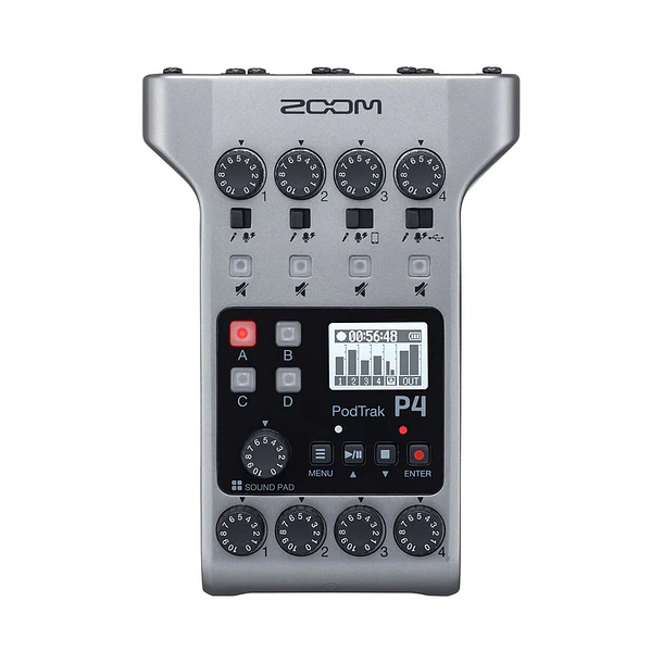 Zoom PodTrak P4 Grabador de podcasts multipista portátil 1